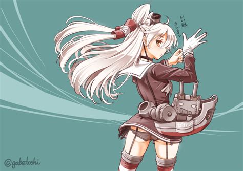 Safebooru 1girl Amatsukaze Kantai Collection Ass Black Panties