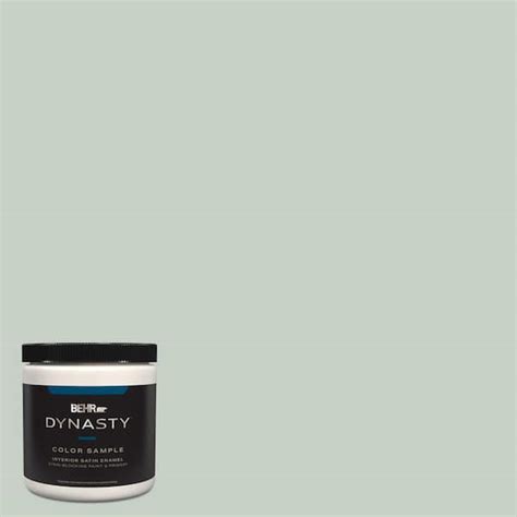 BEHR DYNASTY 8 Oz N400 2 Frosted Sage Satin Enamel Stain Blocking