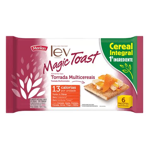 Torrada Multicereais Integral Marilan Lev Magic Toast Pacote 150g Pão