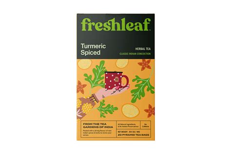 FRESHLEAF Turmeric Spiced Herbal Tea 20 Pyramid Tea Bags