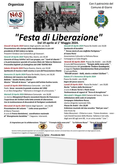 Giarre Ricco Programma Di Iniziative Per La Festa Di Liberazione Del