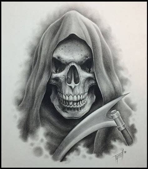 Grim Reaper Skull Tattoo