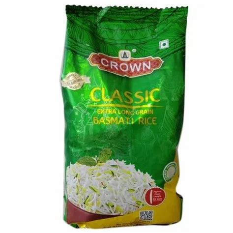 White Crown Extra Long Grain Basmati Rice 5kg Plastic Sack Bag At
