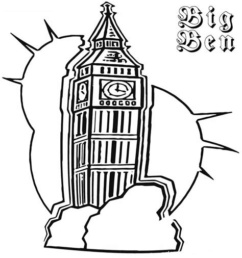 Printable Big Ben Coloring Page Free Printable Coloring Pages For Kids