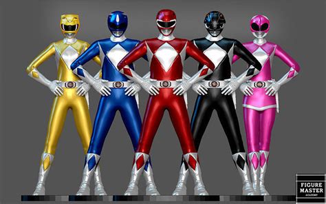 MIGHTY MORPHIN POWER RANGERS MMPR PACK CHARACTER 3D PRINT 3D Model 3D