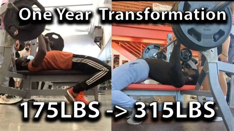 175lbs To 315lbs Bench Press In A Year Journey To 315lbs 1429kg