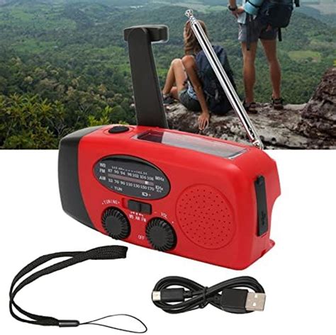 Atyhao Radios Manivelle Radio Portable D Urgence Avec Lampe De