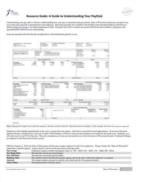 How To Read A Pay Stub Worksheet