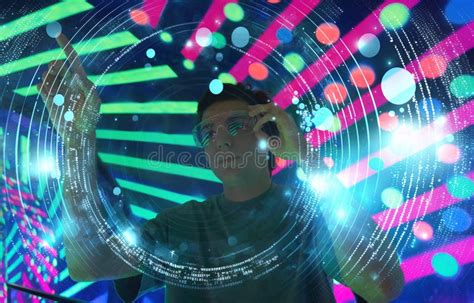Man Inside Virtual Metaverse Stock Image Image Of Glasses Game