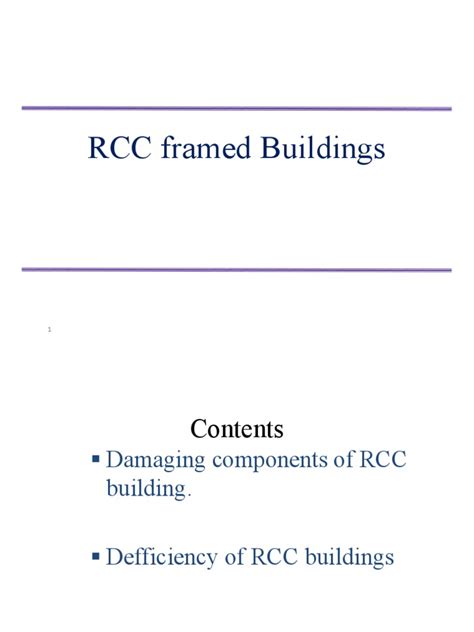Rcc Framed Buildings Pdf Applied And Interdisciplinary Physics