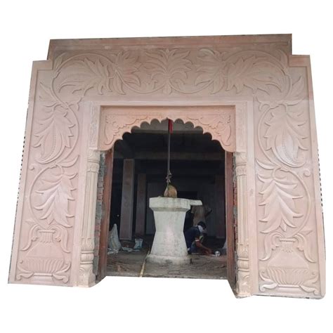 Outdoor Modern Red Sandstone Gate For Temple At Rs 450 Square Feet In