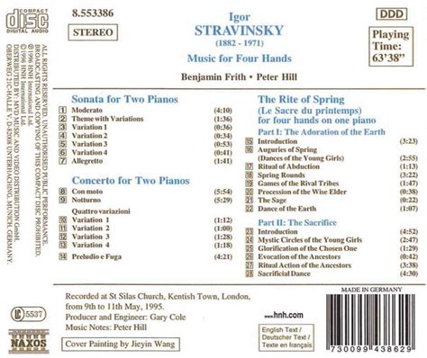 Igor Strawinsky Musik F R Klaviere Cd Jpc