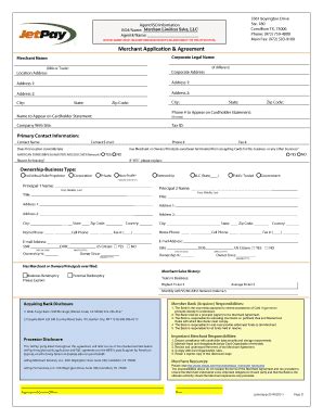 Fillable Online Merchant Application Agreement Fax Email Print