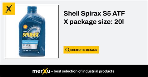 Shell Spirax S Atf X Package Size L Merxu