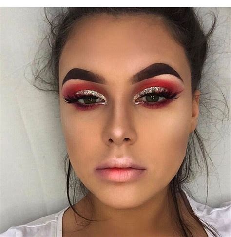 Pin By Glammdoll👑 On Hair And Beauty Red Makeup Makeup Red