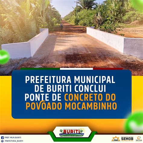 Portal Leste Maranhense Prefeitura Municipal De Buriti Conclu Ponte