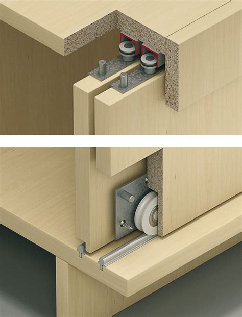 Sliding door fitting Häfele Slido F Line15 55A set in the Häfele