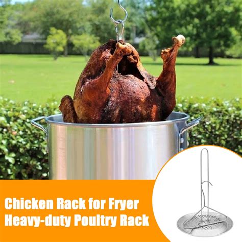 Andvari Stainless Steel Turkey Fryer Rack Kit Heavy Duty Stand With