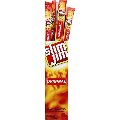 Slim Jim Original Giant Slim 097 Oz Spicy Smoked Snack 24 Ct Box Shop Baileys General Store