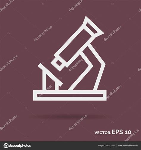 Esquema Del Microscopio Icono Color Blanco Vector De Stock 161302362