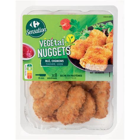 Sensation Végétal Nuggets Tarwe Ui 200 g Carrefour België