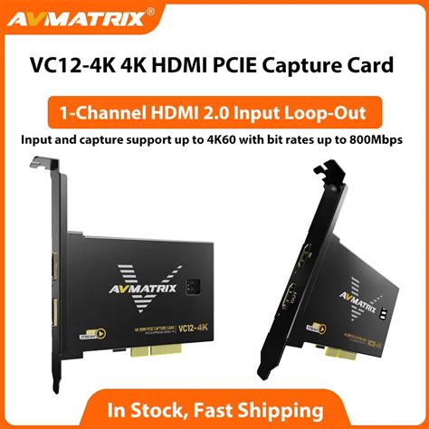 Avmatrix Tarjeta De Captura De V Deo Vc K Sin Comprimir K Hdmi