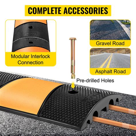 Vevor Rubber Speed Bump Pack Channel Speed Bump Hump Long