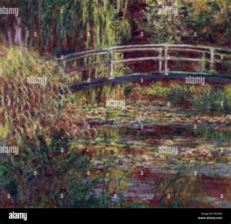 Monet The Japanese Bridge The Water Lily Pond Symphony In Rose