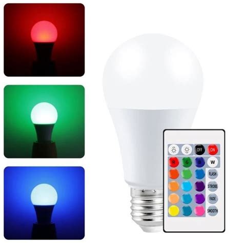 Ampoule Led Rgb W Lampe D Ambiance Color E Changeante Avec