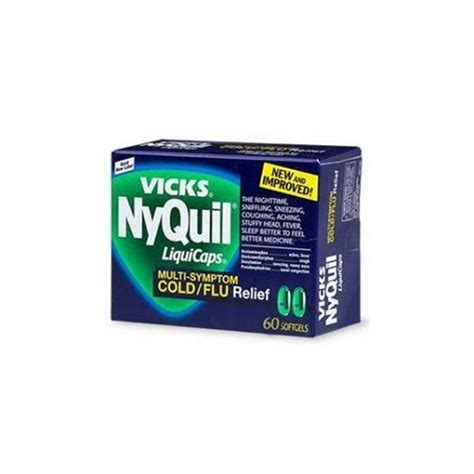 Cough And Cold Nyquil Vicks Multi Symptom Cold Flu Relief 60 Liquicaps