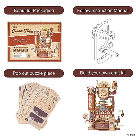 Diy 3d Moving Gears Puzzle Chocolate Factory 420pcs Oriental Trading