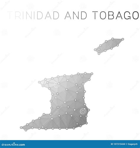 Trinidad And Tobago Polygonal Vector Map Stock Vector Illustration Of International Deltoid