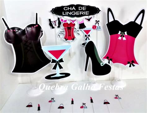 Decoração Chá de Lingerie Kit Enfeite Elo Produtos Especiais