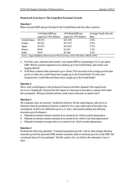 Exercises Questions Econ Principles Of Economics Ii