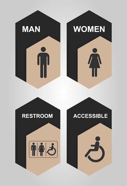 Premium Vector | Modern Toilet Sign Vector