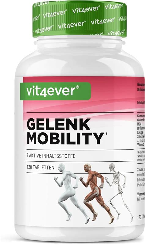 Gelenk Mobility Tabletten Hochdosiert Mit Aktiven Inhaltsstoffe