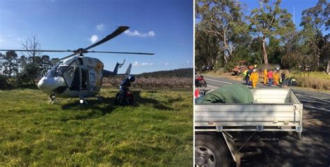 Man Airlifted After Two Motorcycle And Tractor Collision Careflight