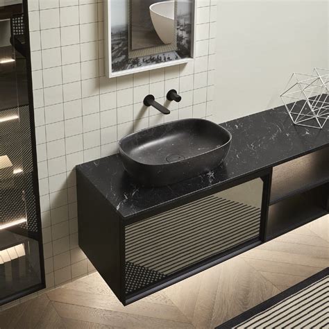 Antonio Lupi Senso Sink In Marble Antonio Lupi Marble Black Marquinia