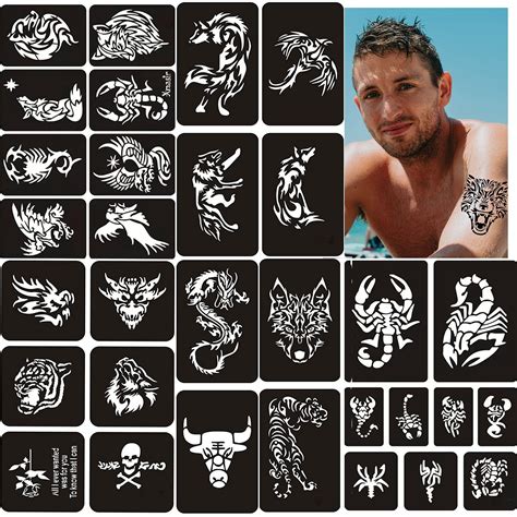 Buy Henna Tattoos Stencils Sheet Large Size Temporary Tattoo