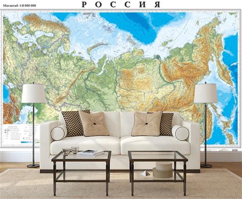 Фотообои на стену Карта России - Карты