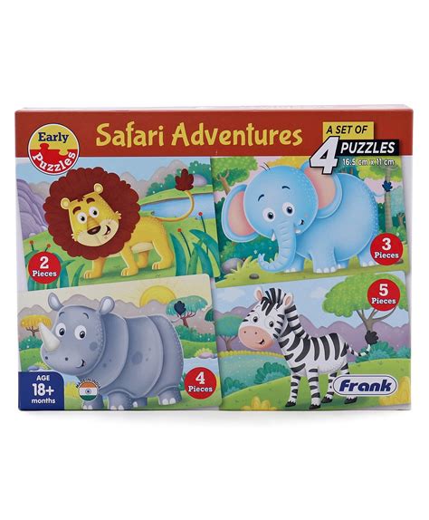 Frank Safari Adventures Early Jigsaw Puzzle Multicolor 14 Pieces