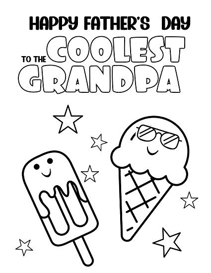 Cute Fathers Day Coloring Pages For Grandpa Pdf Cenzerely Yours