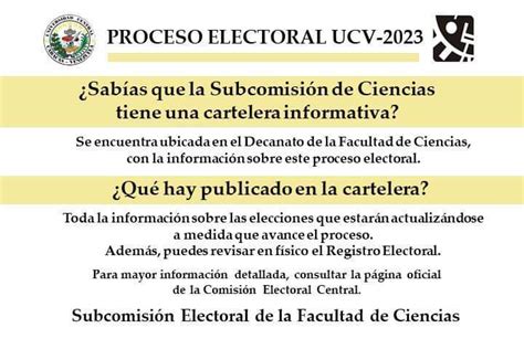 Noticiencias UCV on Twitter Comunicado de la Subcomisión Electoral