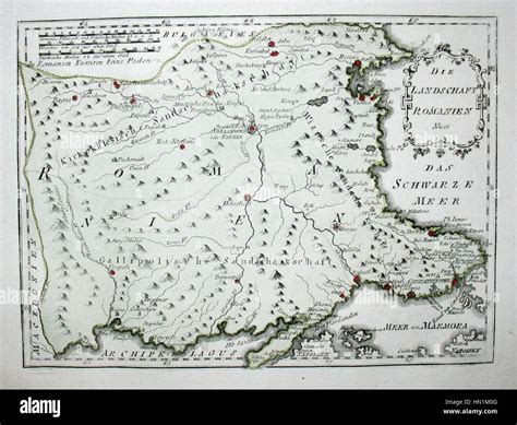 Map Of Romania In 1791 By Reilly 016 Stock Photo Alamy