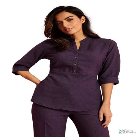 Seetex Women Linen Blend Button Front Tunic At Rs 300 Piece In Mumbai