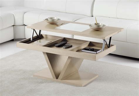 Mesa Centro Moderna Elevable Madera Mobles Sedav