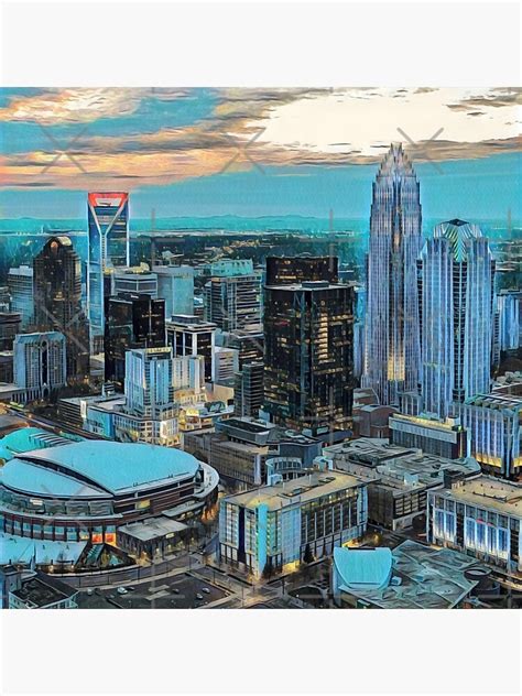 Charlotte Skyline Premium Matte Vertical Poster Sold By Eman Adel SKU