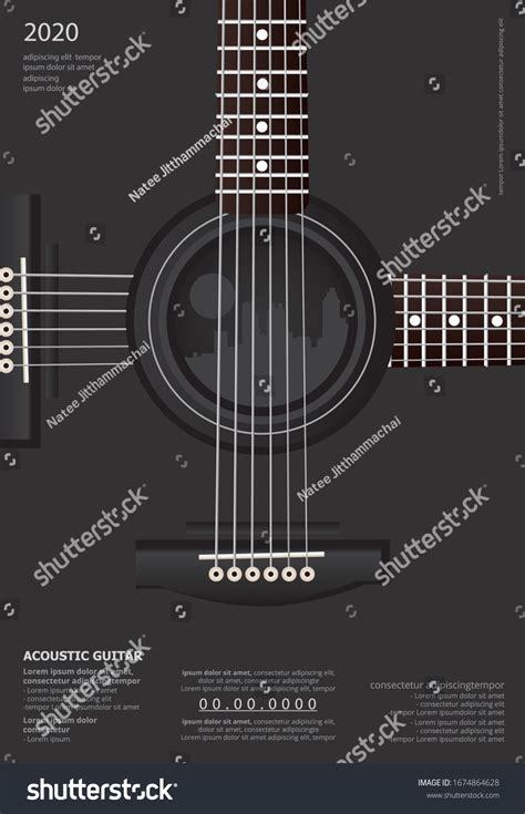 Guitar Concert Poster Background Template Vector Stock Vector Royalty Free 1674864628