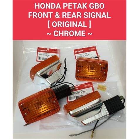 Honda Petak Gbo Original Chrome Front Rear Signal Set Stanley