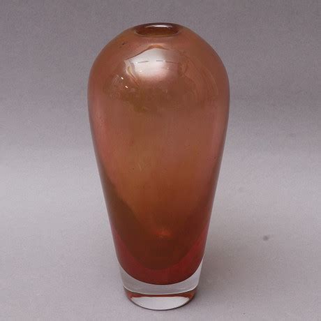 Erika Lagerbielke Vase Haze Glass Orrefors Signed Glass